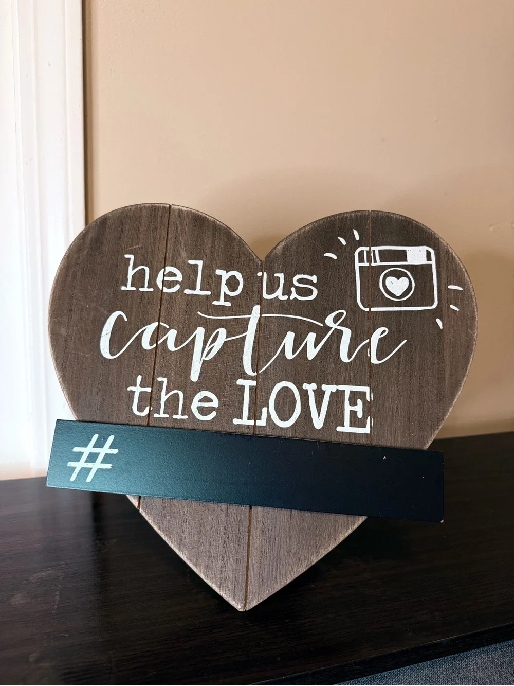 Hobby Lobby brown and cream wedding sign backing